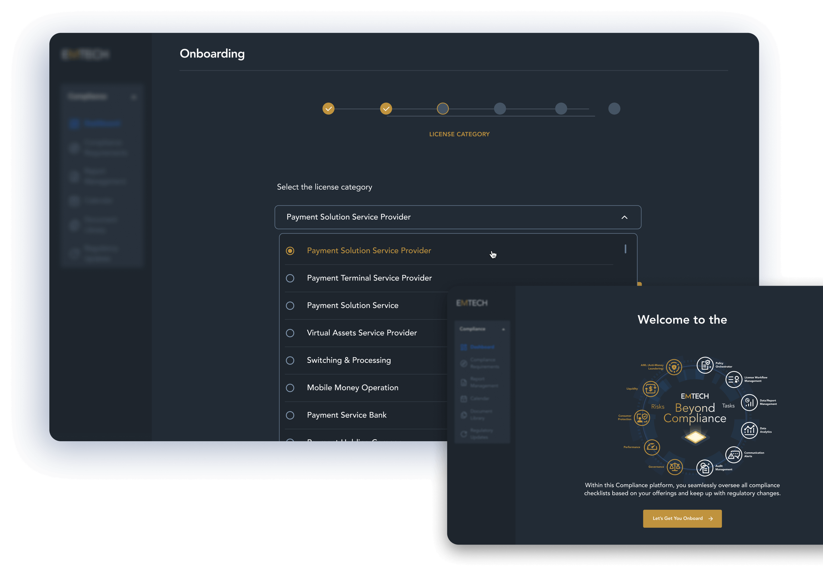 beyond compliance dashboard