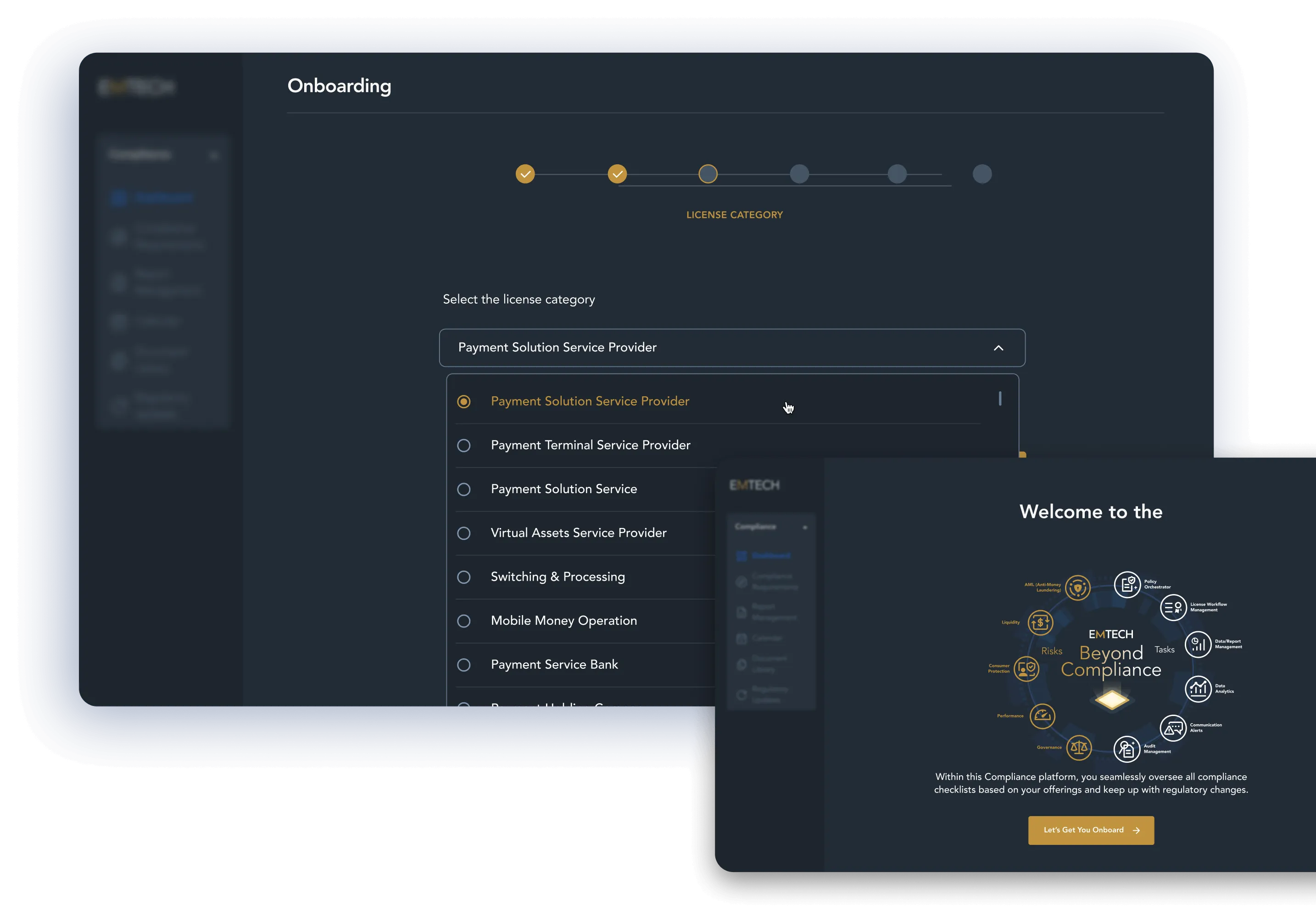 beyond compliance dashboard